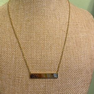 Dainty gold God is Good necklace